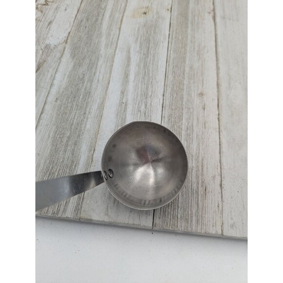 Vintage FLINT Arrowhead Stainless Steel Soup Ladle Spoon 9 1/2" Wheat handle #1 - Picture 8 of 8